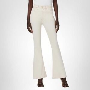 Hudson Women's High Rise Flared Denim Jeans 5Pocket Cotton Button Barefoot NEW!